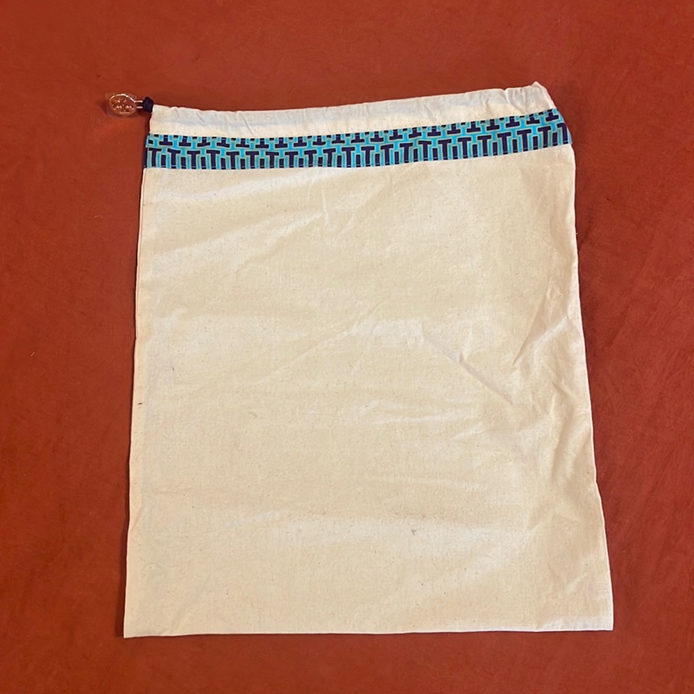 Tory Burch drawstring pouch.